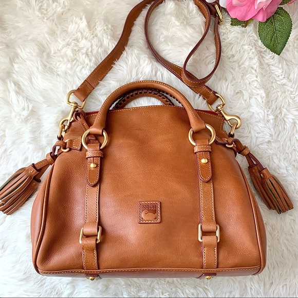 Dooney & Bourke Handbags - NEW Dooney & Bourke Florentine Satchel Leather Shoulder Bag Natural Tan NWOT